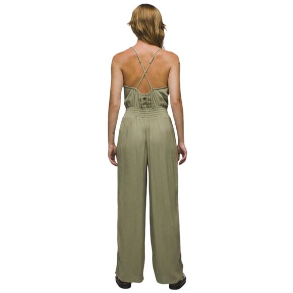 PrAna Women's Size Medim Fernie Wide Leg Swim Cover Up Crinkle Pockets Strappy - Picture 3 of 5